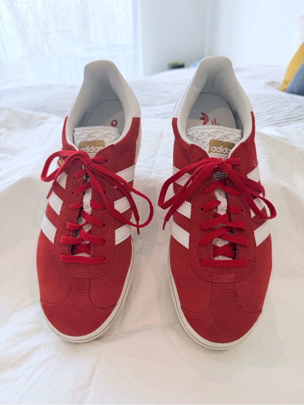 Adidas Gazelle Bold suede platform sneakers, Size 10